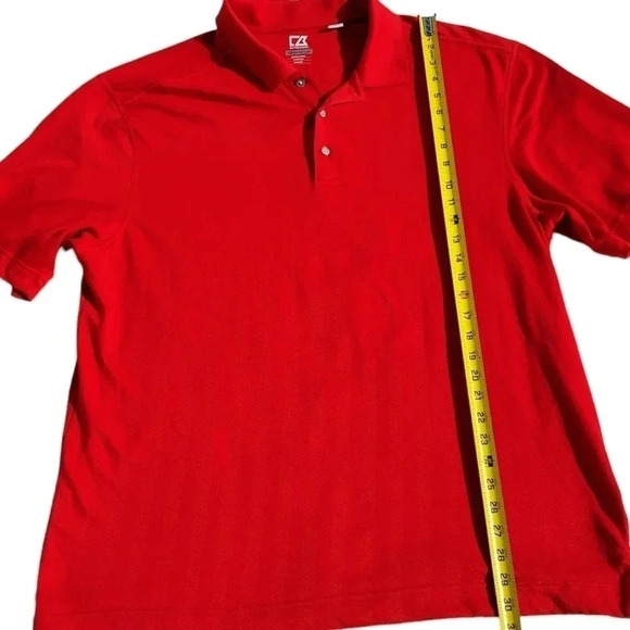 Cutter & Buck Red Mens Shirt CB Dry Tec Luxe XXL - Picture 5 of 14